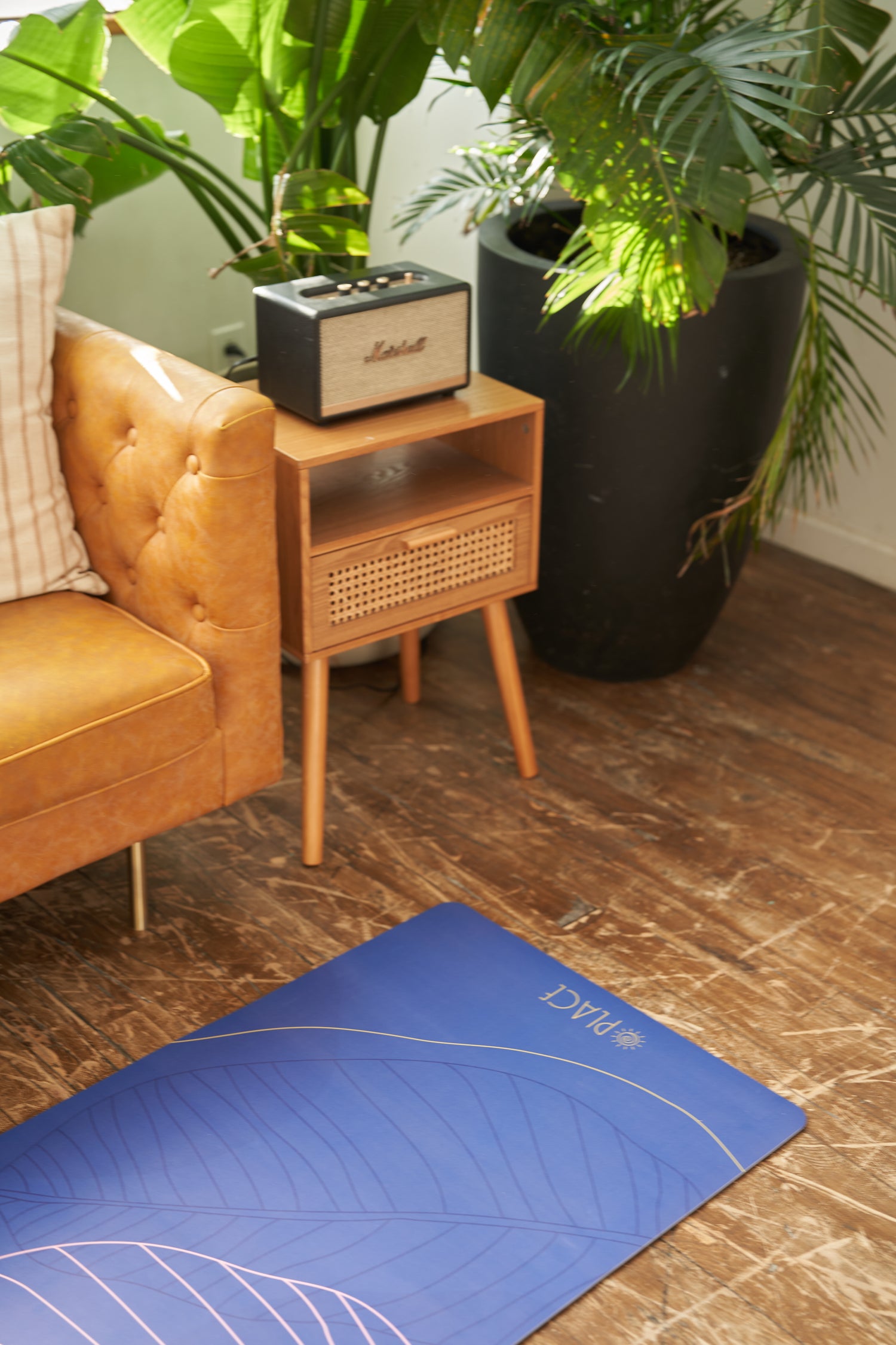 Place Yoga’s sustainable yoga mat crafted from eco-friendly materials for mindful living and yoga practice.